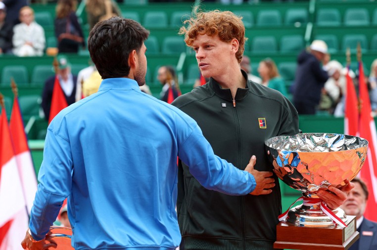 Jannik Sinner is now 7-10 against Carlos Alcaraz, who he deposed as number one. AFP