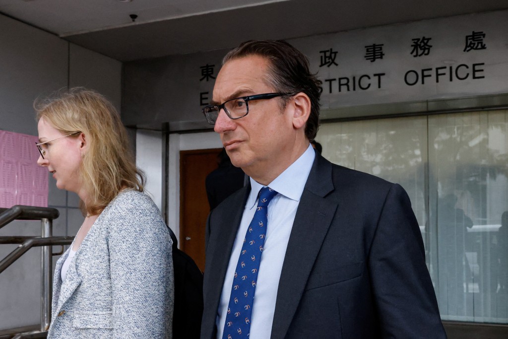 Simon Sadler, chief investment officer and founder of Segantii Capital Management, arrives at the Eastern Magistrates' Courts in Hong Kong, China, June 12, 2024. REUTERS