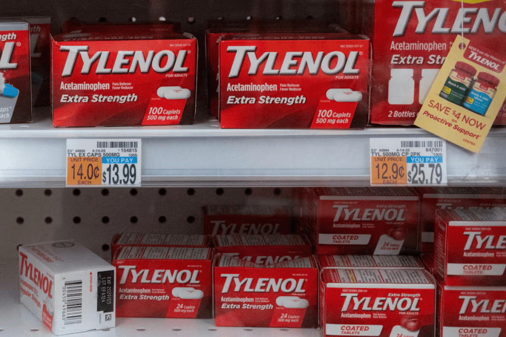 Tylenol is displayed for sale at a pharmacy in New York City, New York, U.S., September 5, 2025. REUTERS/Kylie Cooper/File Photo
