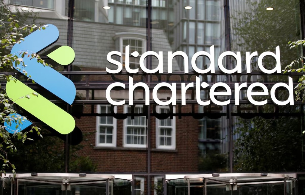 The Standard Chartered bank logo is seen at their headquarters in London, Britain, July 26, 2022. REUTERS