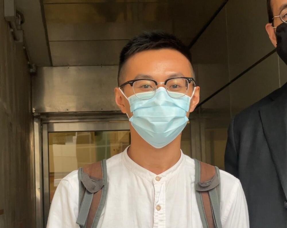 Henry Li Yik-ho outside the court building on April 19, 2021. File photo. Henry Li Yik-ho outside the court building on April 19, 2021. File photo.