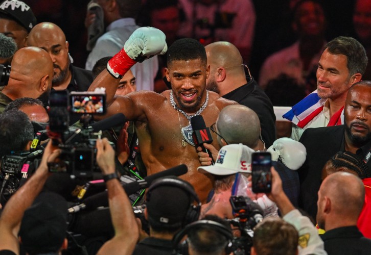 Anthony Joshua knocked out social media star Jake Paul in his most recent fight. AFP