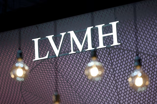 The logo of LVMH is seen during the Viva Technology conference dedicated to innovation and startups at Porte de Versailles exhibition center in Paris, France, June 12, 2025. REUTERS/Benoit Tessier