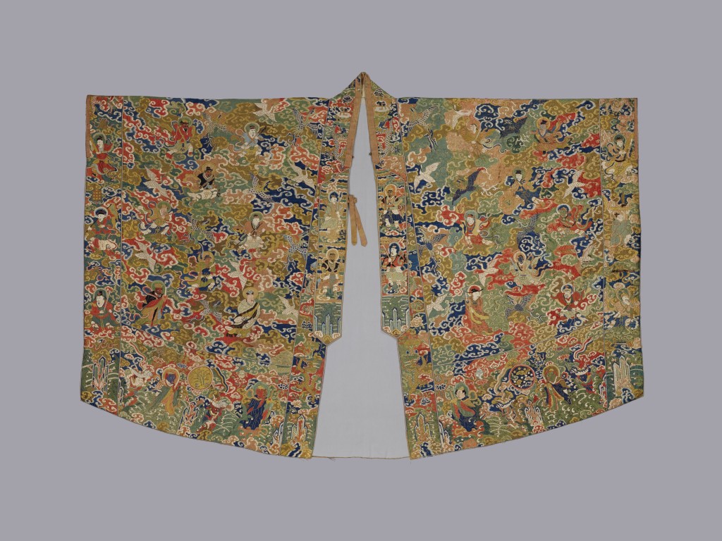 Daoist ritual robe with the Three Officials of Heaven, Earth, and Water Ming dynasty, probably Jiajing period (1522–1566) Embroidery, polychrome and metallicwrapped silk threads on silk tabby The Chris Collection at the Hong Kong Palace Museum, 2025.CH-HKPM.458