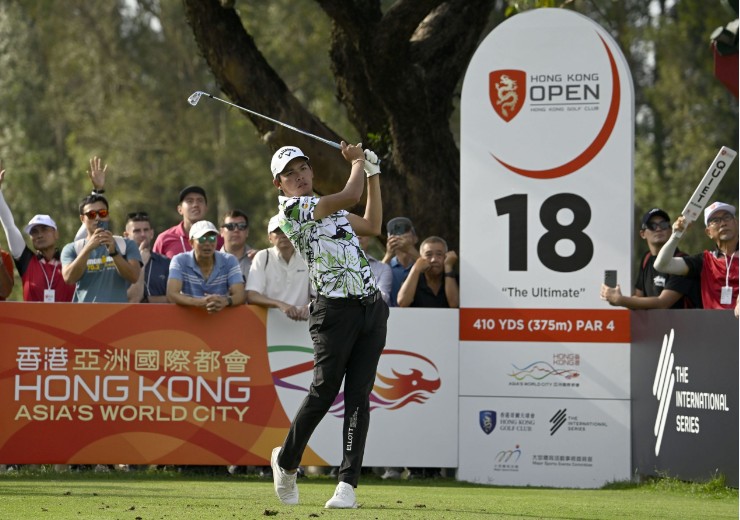 Phachara Khongwatmai hits a teeshot on his way to a second-round 63. ASIAN TOUR Phachara Khongwatmai hits a teeshot on his way to a second-round 63. ASIAN TOUR