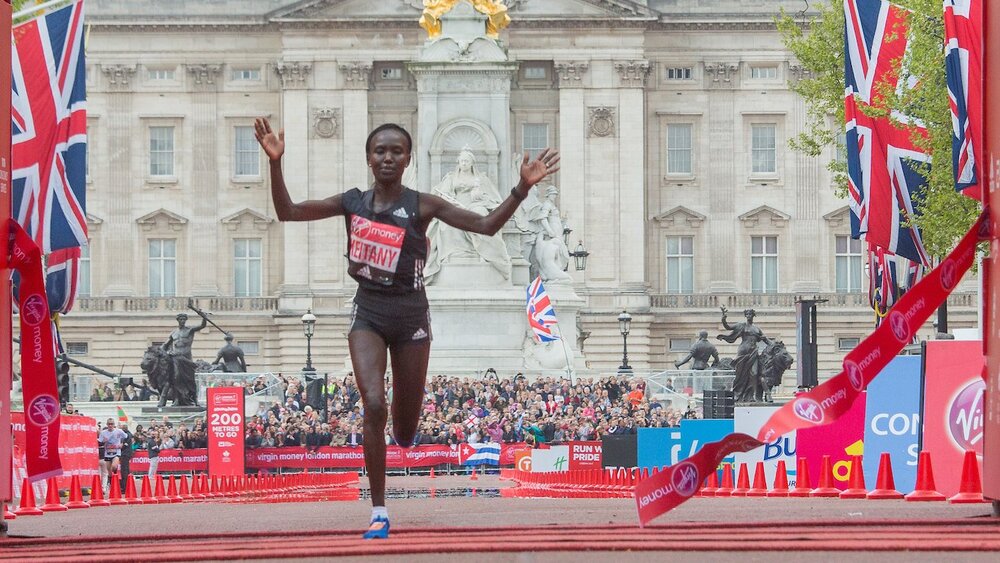 Kenya’s Mary Keitany breaks the women’s only world record in her third London Marathon in 2017, finishing in a time of 2 hours 17 minutes 01 seconds to beat Paula Radcliffe previous best by 41 seconds. Kenya’s Mary Keitany breaks the women’s only world record in her third London Marathon in 2017, finishing in a time of 2 hours 17 minutes 01 seconds to beat Paula Radcliffe previous best by 41 seconds.