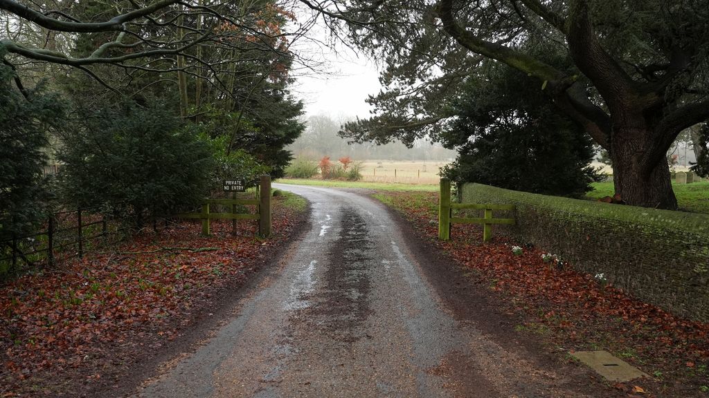 Entrance to Wood Farm near Sandringham Estate. Reuters
