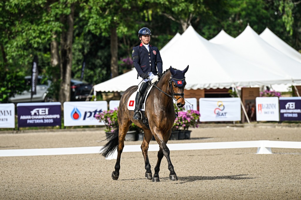  Louie Lam won team silver in the Para Dressage Team Competition.