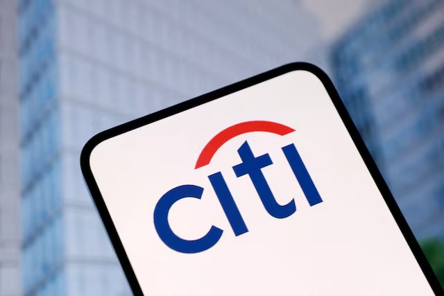 Citi Bank logo appears in this illustration taken December 1, 2025. REUTERS/Dado Ruvic/Illustration/File Photo 