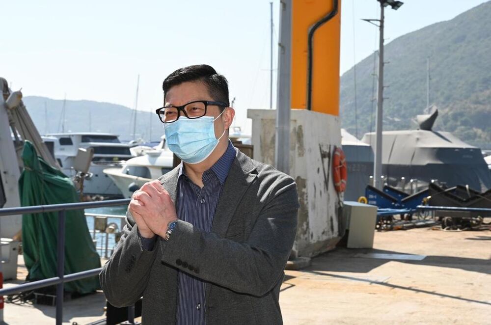 Police commissioner Chris Tang Ping-keung said the force is exploring some non-lethal weapons in a visit to Cheung Chau today. Police commissioner Chris Tang Ping-keung said the force is exploring some non-lethal weapons in a visit to Cheung Chau today.