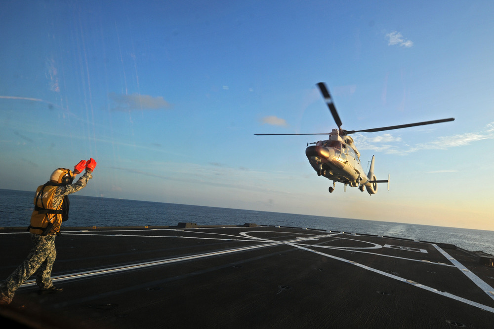 A Dolphin Z-9 helicopter such as the ones provided to Cambodia by China. (Xinhua) A Dolphin Z-9 helicopter such as the ones provided to Cambodia by China. (Xinhua)