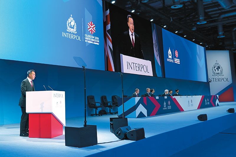 Hong Kong applying for host of Interpol General Assembly in Glasgow last year. (Photo: Police)