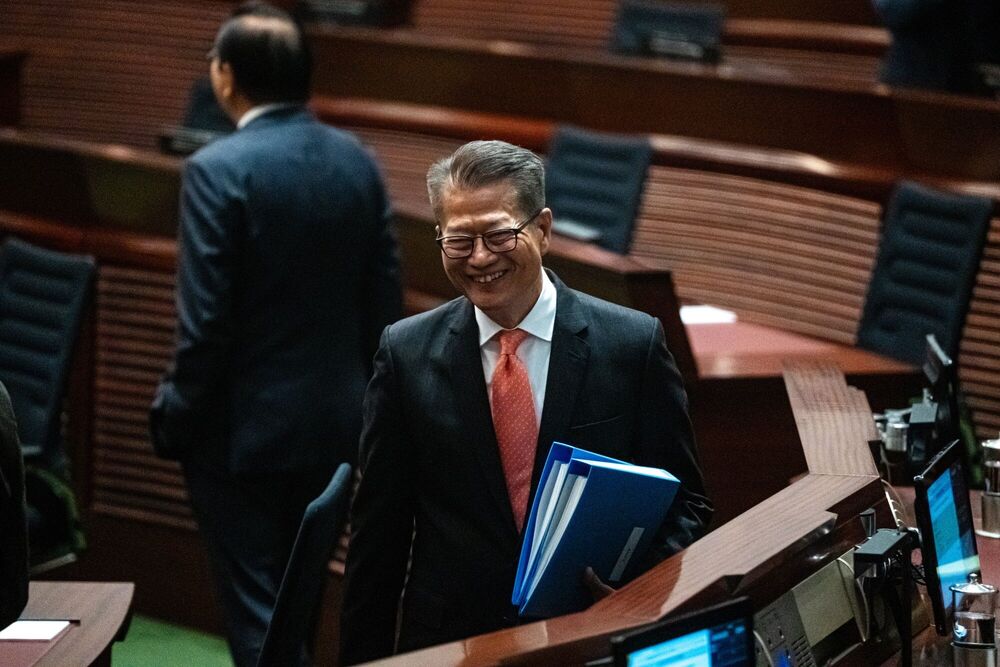 Financial Secretary Paul Chan delivers the 2024-25 Budget on Wednesday, February 28, 2024. Photo by Bloomberg. Financial Secretary Paul Chan delivers the 2024-25 Budget on Wednesday, February 28, 2024. Photo by Bloomberg.