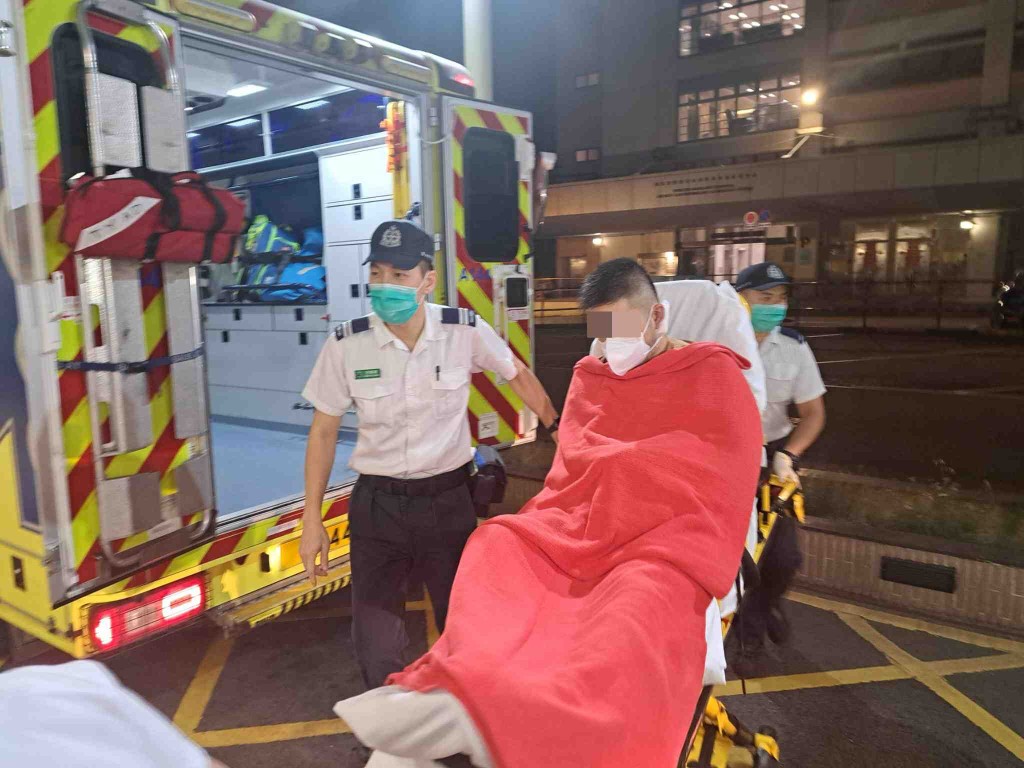 Pedestrian suffered cuts to his left ear and hand was taken to the hospital