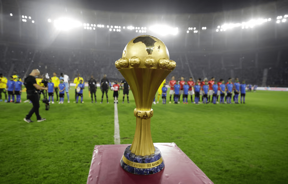 Soccer Football - Africa Cup of Nations - Final - Senegal v Egypt - Olembe Stadium, Yaounde, Cameroon - February 6, 2022 General view of the Africa Cup of Nations trophy on display before the match REUTERS/Mohamed Abd El Ghany