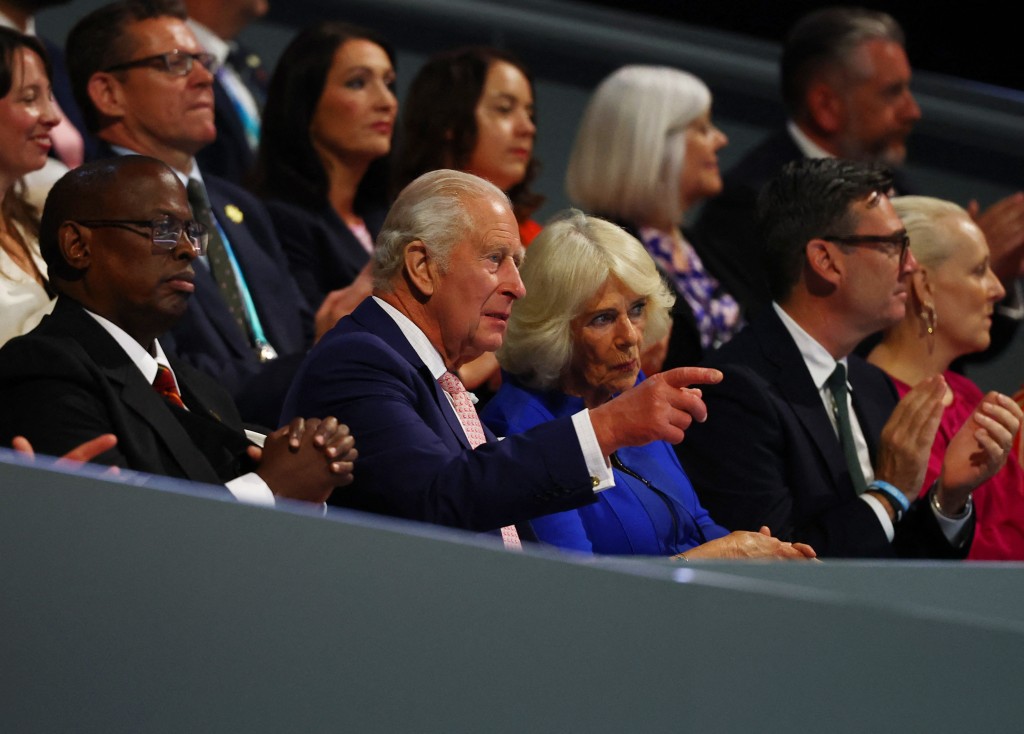 Commonwealth Games 2026 - Opening Ceremony - The Hydro, Glasgow, Scotland, Britain - July 23, 2026 Britain's King Charles and Queen Camilla during the opening ceremony REUTERS/Phil Noble