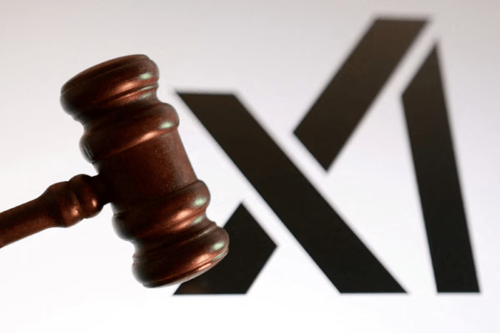 xAI logo and a court gavel appear in this illustration taken August 26, 2025. REUTERS/Dado Ruvic/Illustration/File photo