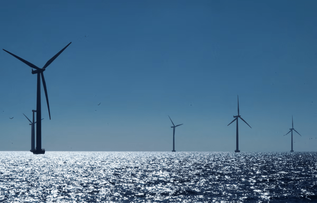 A view of the turbines at Orsted's offshore wind farm near Nysted, Denmark, September 4, 2023. REUTERS/Tom Little/File Photo