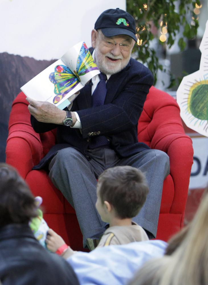 Author Eric Carle reads his classic children's book 'The Very Hungry Caterpillar' on the NBC 'Today' television program in New York on October 8, 2009, as part of Jumpstart's 4th annual National Read for the Record Day. Author Eric Carle reads his classic children's book 'The Very Hungry Caterpillar' on the NBC 'Today' television program in New York on October 8, 2009, as part of Jumpstart's 4th annual National Read for the Record Day.