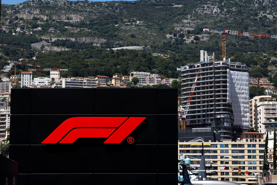  Formula One F1 - Monaco Grand Prix - Circuit de Monaco, Monaco - May 22, 2025 General view of the F1 logo ahead of the Monaco Grand Prix REUTERS/Stephanie Lecocq/File Photo