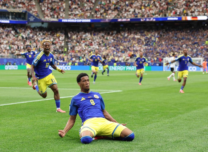 Livano Comenencia celebrates scoring Curacao’s first-ever World Cup goal in Houston. AFP 