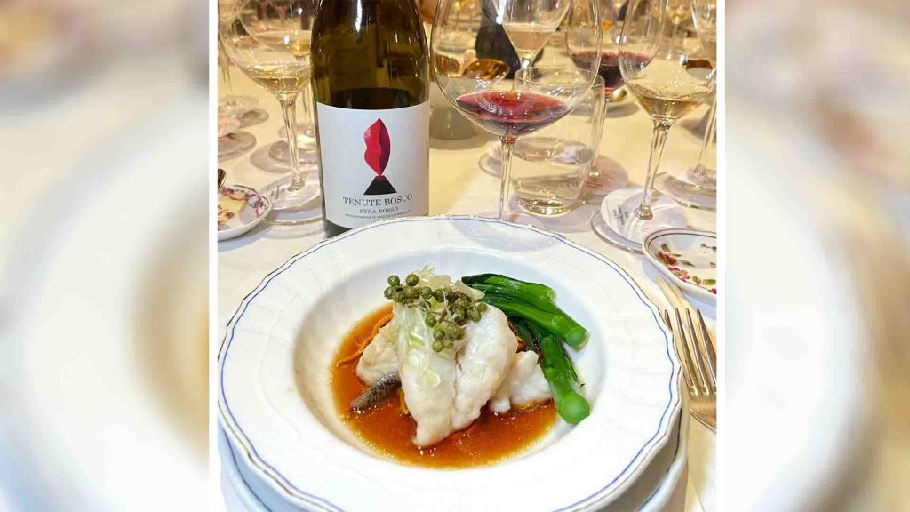 Etna Rosso and Steamed Fish