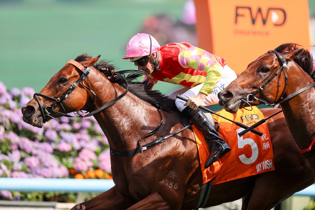My Wish lands his first Group 1. HKJC