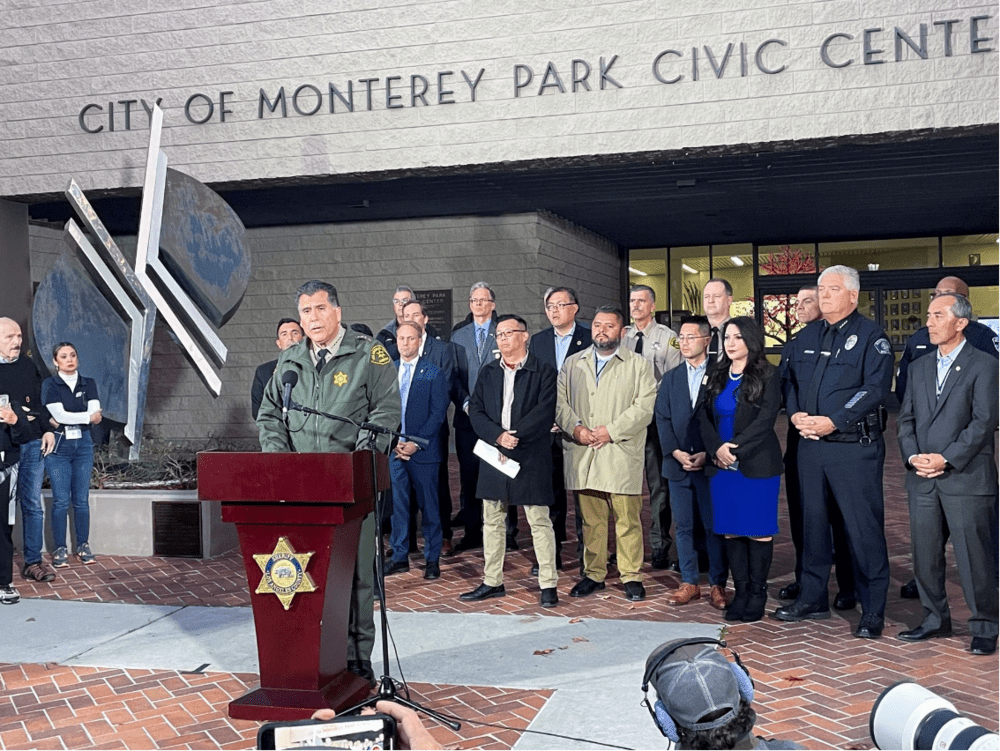 Los Angeles County Sheriff Robert Luna speaks at a news conference in the aftermath of a shooting that took place during a Chinese Lunar New Year celebration, in Monterey Park, California, U.S. January 22, 2023. (REUTERS/Alan Devall) Los Angeles County Sheriff Robert Luna speaks at a news conference in the aftermath of a shooting that took place during a Chinese Lunar New Year celebration, in Monterey Park, California, U.S. January 22, 2023. (REUTERS/Alan Devall)
