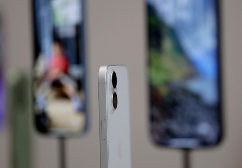  A new Apple iPhone 17 is displayed during an Apple special event at Apple headquarters on September 9, 2025 in Cupertino, California. AFP