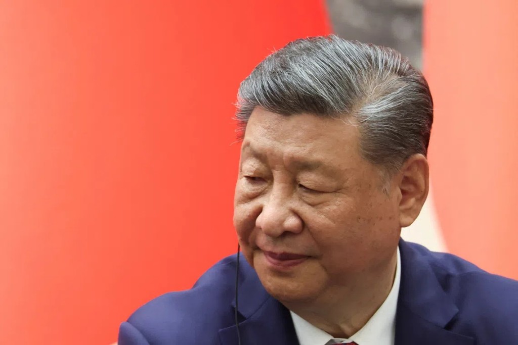 Chinese President Xi Jinping attends a joint press statement with Russian President Vladimir Putin (not pictured) at the Great Hall of the People in Beijing, China May 20, 2026. REUTERS/Maxim Shemetov/Pool