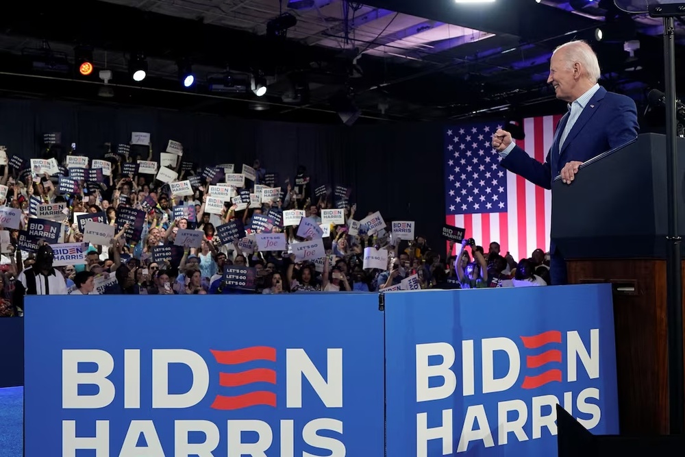 U.S. President Joe Biden gestures during a campaign rally in Raleigh, North Carolina, U.S., June 28, 2024. REUTERS/Elizabeth Frantz/File Photo U.S. President Joe Biden gestures during a campaign rally in Raleigh, North Carolina, U.S., June 28, 2024. REUTERS/Elizabeth Frantz/File Photo
