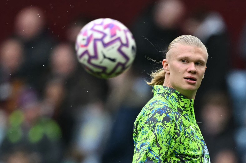 Erling Haaland will be back on the pitch spooking defenders this weekend. AFP