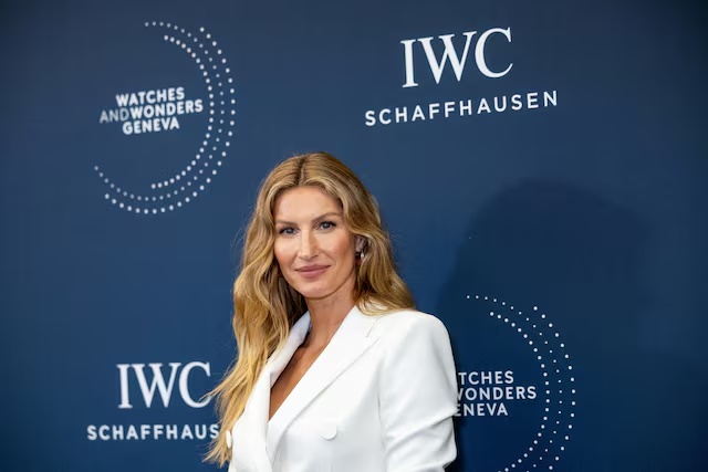Model Gisele Bundchen poses during a photo wall session with media during the Watches and Wonders fair in Geneva, Switzerland, April 9, 2024. REUTERS/Pierre Albouy