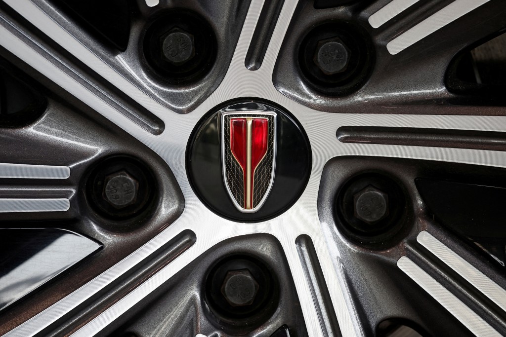 A logo of Hongqi is seen at the 2024 Paris Auto Show in Paris, France, October 15, 2024. REUTERS