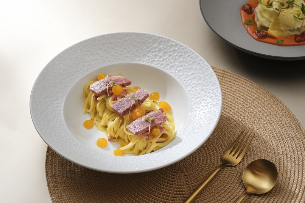Wagyu Beef Bacon 'Carbonara'.