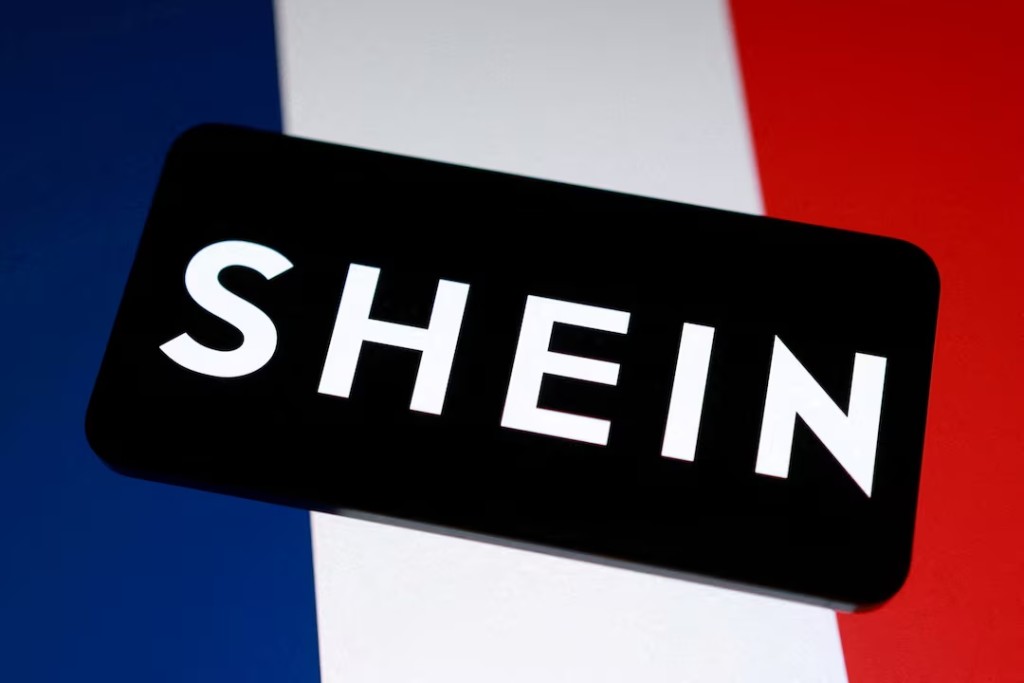 FILE PHOTO: Shein logo and French flag in this illustration taken November 5, 2025. REUTERS/Dado Ruvic/Illustration/File Photo/File Photo