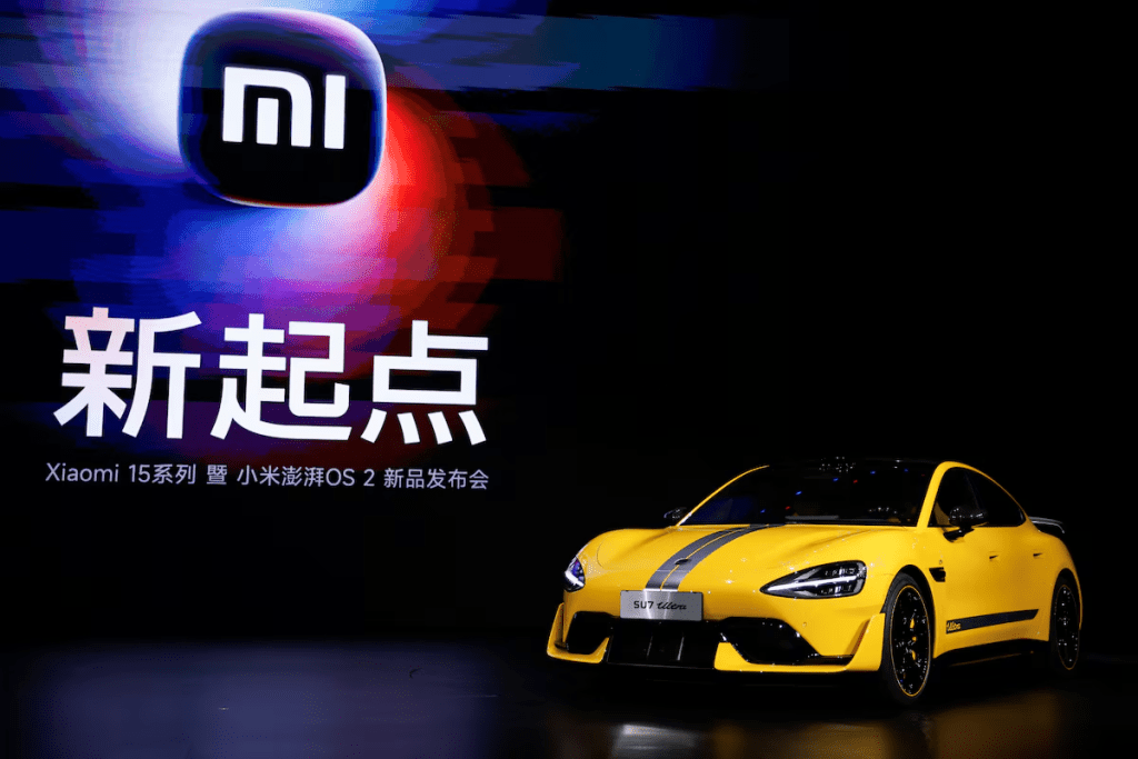 Xiaomi's new EV sedan SU7 Ultra is displayed after an event in Beijing, China October 29, 2024. REUTERS/Tingshu Wang/File photo
