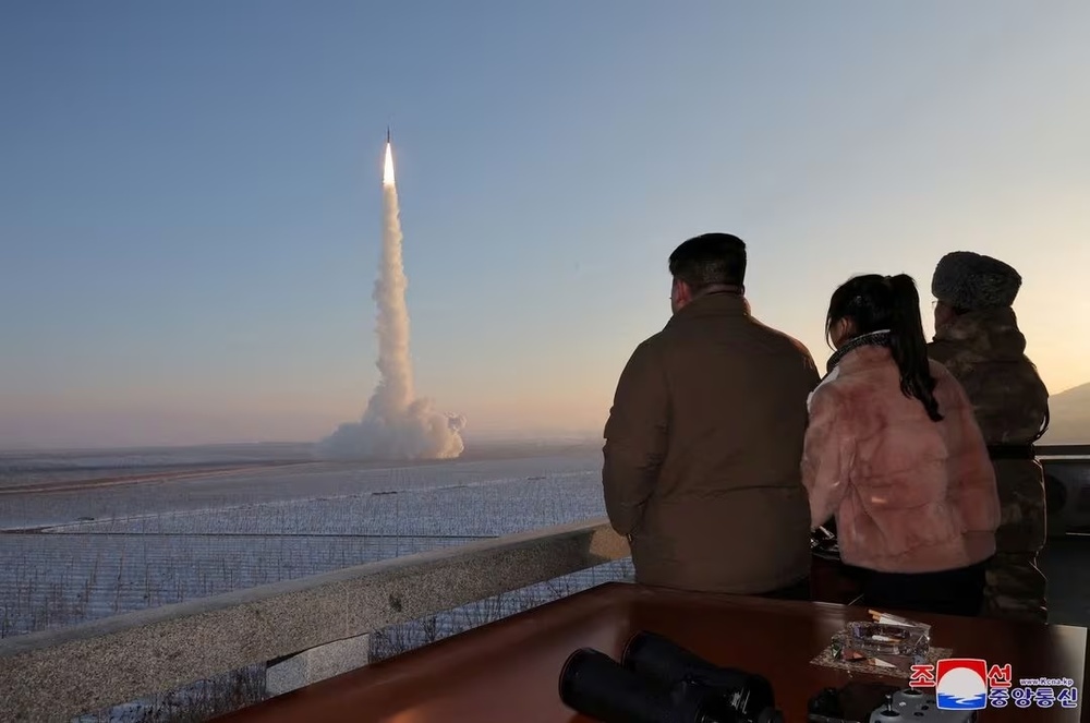 North Korean leader Kim Jong Un views the launch of a Hwasong-18 intercontinental ballistic missile during what North Korea says is a drill at an unknown location December 18, 2023 in this picture released by the Korean Central News Agency. KCNA via REUTERS North Korean leader Kim Jong Un views the launch of a Hwasong-18 intercontinental ballistic missile during what North Korea says is a drill at an unknown location December 18, 2023 in this picture released by the Korean Central News Agency. KCNA via REUTERS
