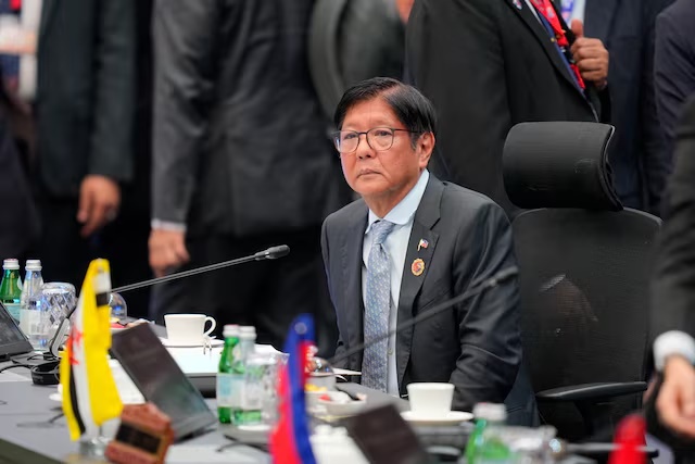 Philippine President Ferdinand Marcos Jr. look on before the 28th ASEAN Plus Three Summit in Kuala Lumpur, Malaysia, Monday, Oct. 27, 2025. Vincent Thian/Pool via REUTERS