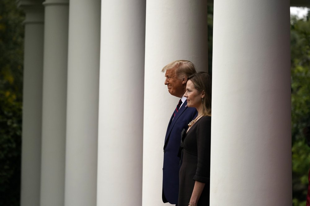 A former Notre Dame law professor, Jude Amy Coney Barrett says the late US Supreme Court Justice Antonin Scalia's 'judicial philosophy is mine too.' A former Notre Dame law professor, Jude Amy Coney Barrett says the late US Supreme Court Justice Antonin Scalia's 'judicial philosophy is mine too.'