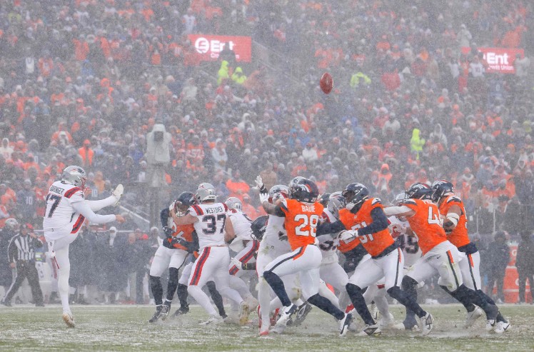 The New England Patriots beat the Denver Broncos in a blizzard-hit AFC campionship game. AFP