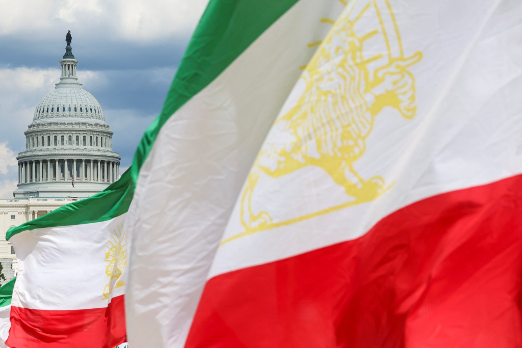 Iranian flags are displayed on the National Mall near the U.S. Capitol as part of a demonstration organized by activists who support regime change by the people of Iran, in Washington, D.C., U.S., June 20, 2025. (Reuters)