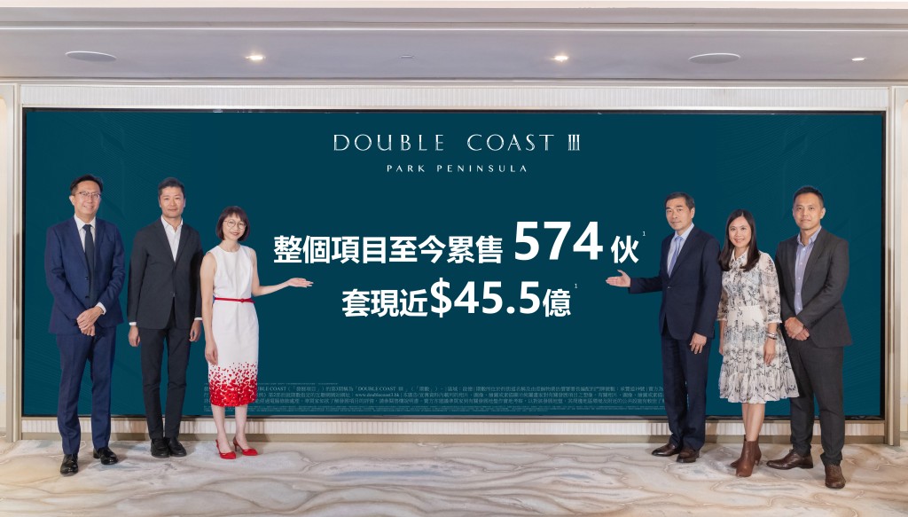 From third from left: Phoebe Yee Lai-chu, Wheelock’s assistant director and general manager (commercial) and Ricky Wong.