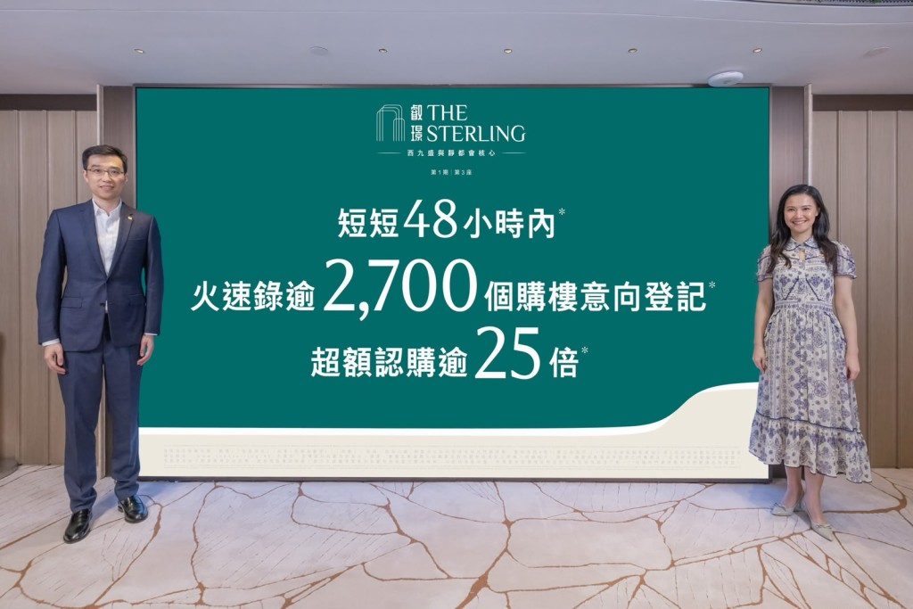 From left, Kong Jian and CR Land (Overseas)'s sales and marketing deputy director Cen Feifei.