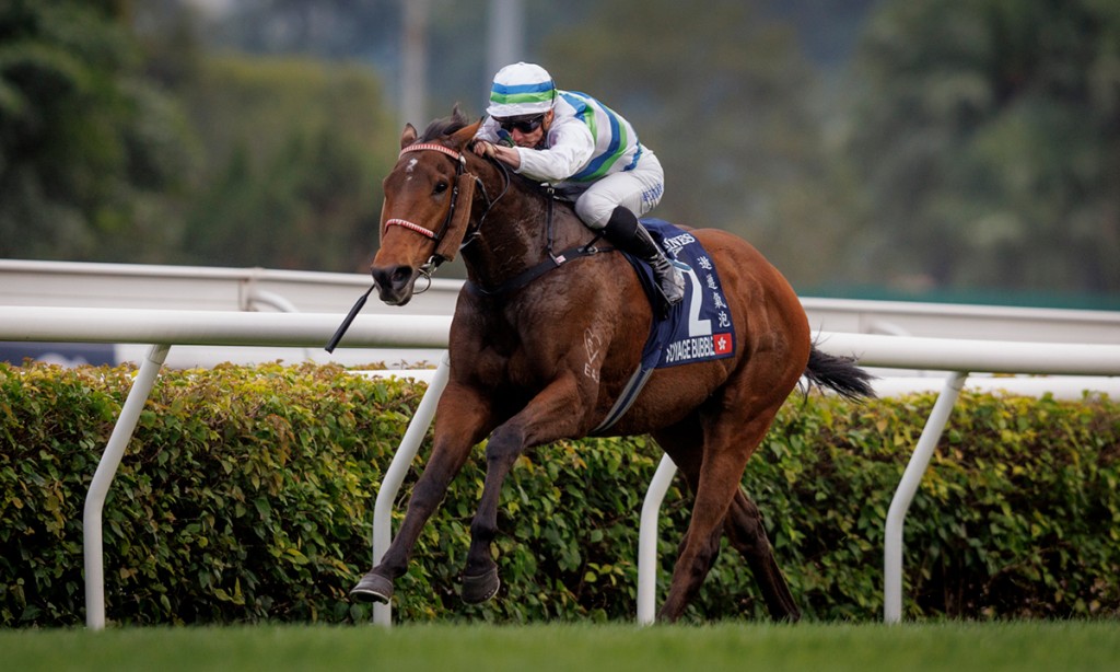 Voyage Bubble surges away with the LONGINES G1 Hong Kong Mile (HKJC) 