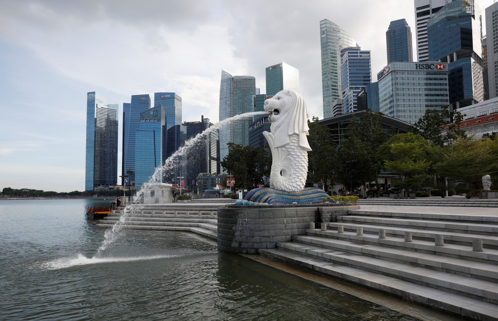 Merlion Park in Singapore, March 26, 2020. REUTERS/Edgar Su