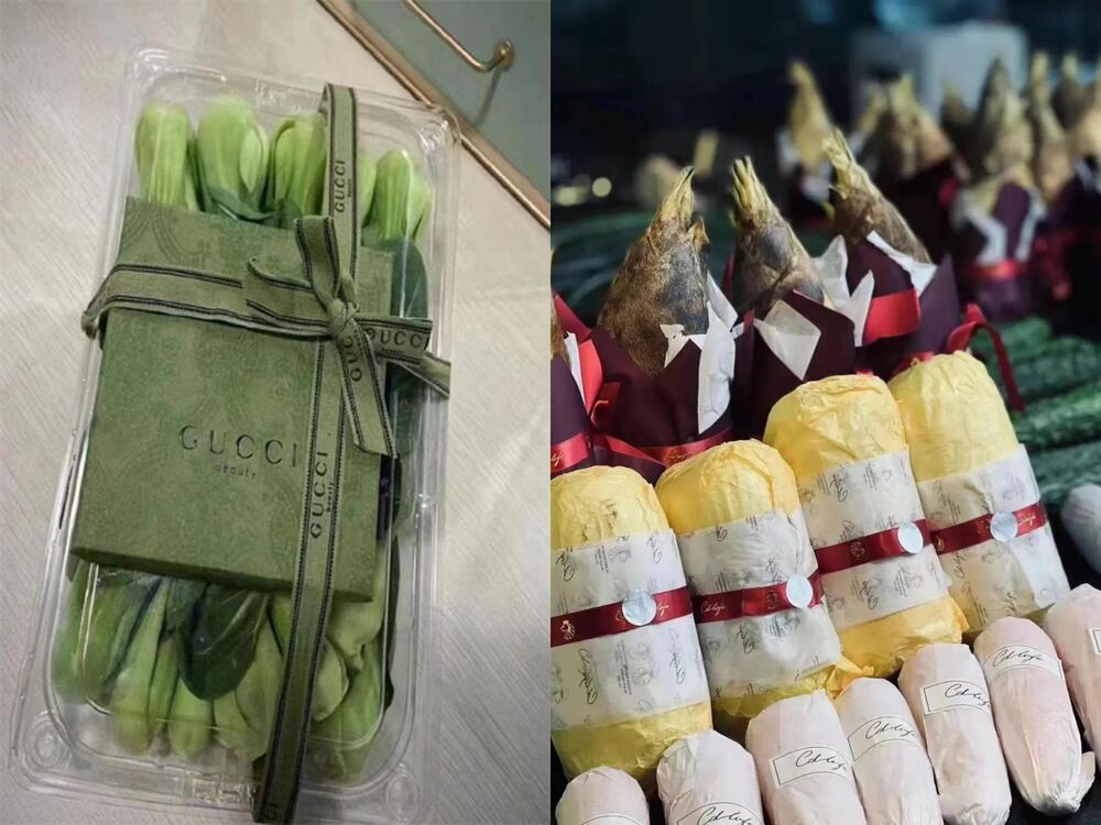 Vegitables and fruits boxes from Gucci. Vegitables and fruits boxes from Gucci.