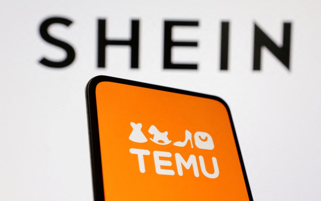 Shein and Temu logos are seen in this illustration taken August 22, 2024. REUTERS/Dado Ruvic/Illustration/File Photo