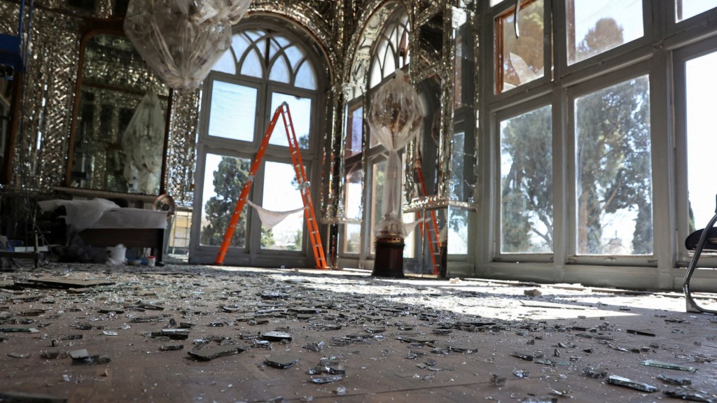 Debris at the historical monument Golestan Palace after it was damaged in an Israeli and U.S. strike. File Photo/Reuters
