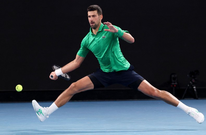 Novak Djokovic began his bid for a 25th Grand Slam title with a routine win over Pedro Martinez. AFP